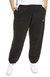 Nike Sportswear Fleece Sweatpants In Black/ White