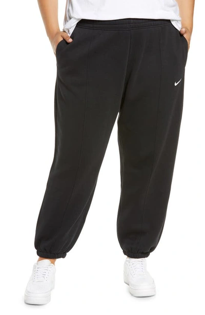 Nike Sportswear Fleece Sweatpants In Black/ White
