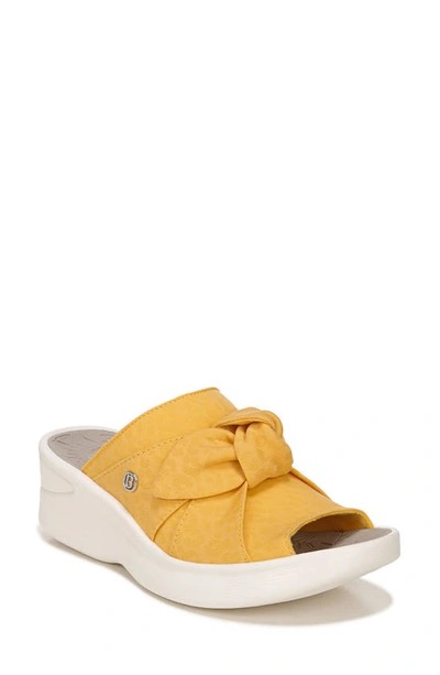 Bzees Smile Wedge Slide Sandal In Mimosa Fabric