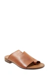 Bueno Tulla Slide Sandal In Tan Leather