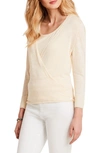 Nic + Zoe 4-way Convertible Three Quarter Sleeve Cardigan In Meringue