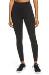 Nike One Dri-fit Full Length Leggings In Black/ White