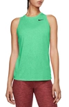 Nike Plus Size Dri-fit Swoosh Training Tank Top In Green Glow/ Barely Volt/ Black