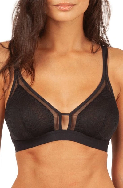 Lively The Smooth Lace Bralette In Jet Black