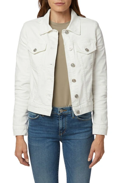 Hudson Classic Fitted Trucker Jacket In White