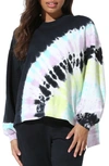 Electric & Rose Neil Tie Dye Sweatshirt In Onyx/lavender/glow