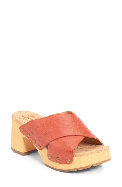Kork-easer Tatum Slide Sandal In Rust Leather