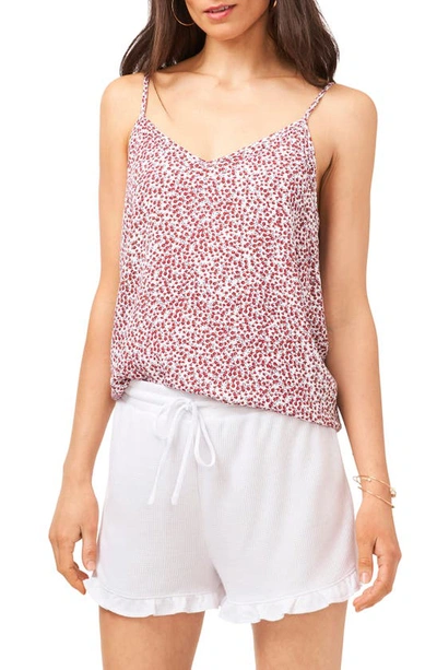 1.state Ditsy Print Camisole In White/ Red