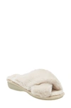 Cordani Mary Faux Fur Slipper In Beige Faux Fur