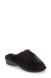 Cordani Mary Faux Fur Slipper In Black Faux Fur