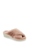 Cordani Mary Faux Fur Slipper In Blush Faux Fur