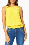 Ramy Brook Lauren Smock Waist Sleeveless Top In Sunshine