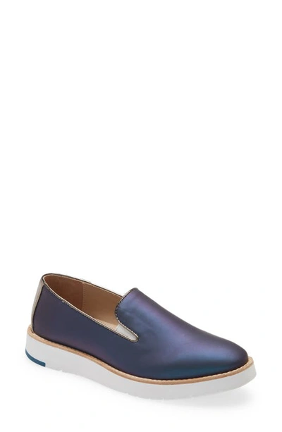 Johnston & Murphy Penelope Loafer In Teal Pearl Leather