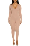 Naked Wardrobe All Body Jumpsuit In Coco