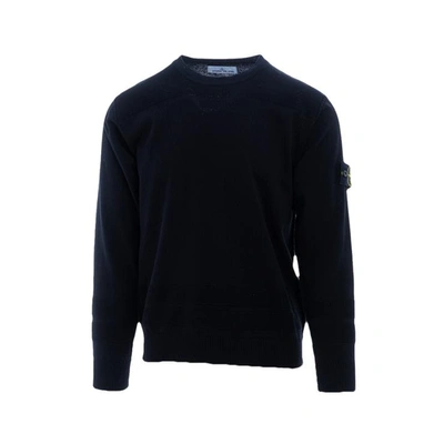 Stone Island Sweaters Black In Blue