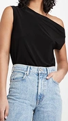 Norma Kamali X Revolve Drop Shoulder Top In Black