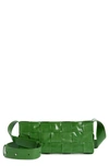 Bottega Veneta Stretch Cassette Intrecciato Leather Crossbody Bag In Lawn Silver