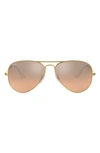 RAY BAN SMALL ORIGINAL 55MM AVIATOR SUNGLASSES,RB302555-Y