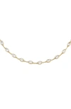 ADINAS JEWELS CUBIC ZIRCONIA MARQUISE CHOKER NECKLACE,N30336GLD-523