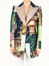 DOLCE & GABBANA DOLCE & GABBANA PATCHWORK JACQUARD BLAZER