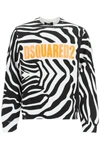 DSQUARED2 DSQUARED2 ZEBRA PRINT SWEATSHIRT