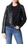 Blanknyc Good Vibes Faux Leather Moto Jacket