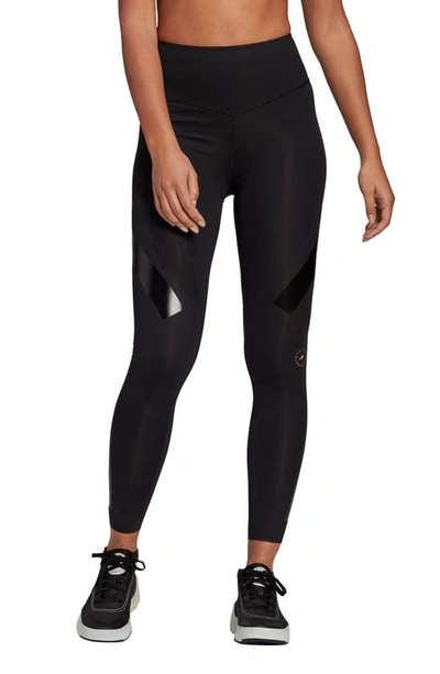 Adidas By Stella Mccartney Supportcore High-rise Recycled Stretch-polyamide Leggings In Black