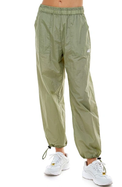 Wayf '98 Clarissa Nylon Joggers In Dusty Olive