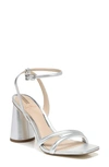 Sam Edelman Kia Ankle Strap Sandal In Soft Silver Leather