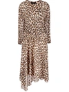LIU •JO ANIMAL PRINT MIDI DRESS