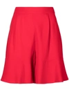 L'autre Chose L' Autre Chose Woman Shorts & Bermuda Shorts Red Size 6 Acetate, Viscose In Black