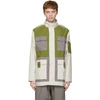 A-cold-wall* Rhombus Panelled Cotton-blend Jacket In Bone