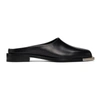 PETER DO BLACK METAL SQUARE TOE LOAFERS