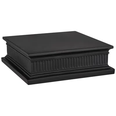 360 Lighting 13" Square Black Finish Pedestal Lamp Riser