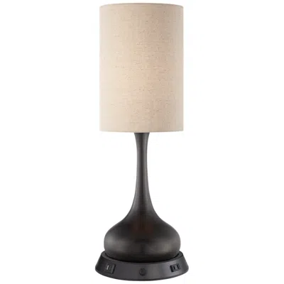 360 Lighting 24 1/2" Espresso Lamp With Dimmable Usb Workstation