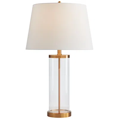 360 Lighting 26" Gold And Glass Cylinder Modern Fillable Table Lamp