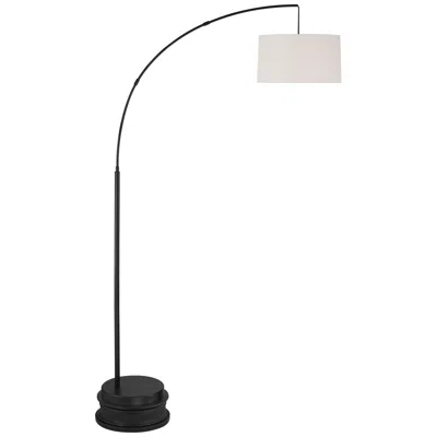 360 Lighting 360 Lighitng Cora 76 1/2" Modern Black Arc Floor Lamp With Black Riser