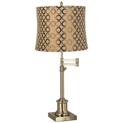 360 Lighting 360 Lighitng Westbury Copper Circles Shade Brass Swing Arm Desk Lamp