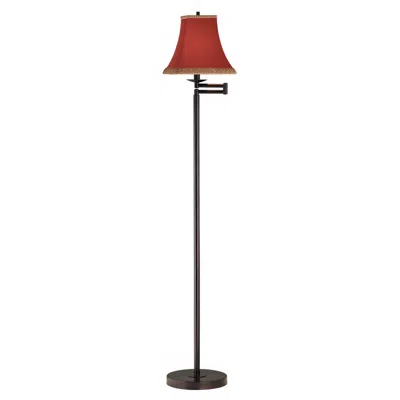360 Lighting 60 1/2" High Red Rust And Bronze Swing Arm Floor Lamp