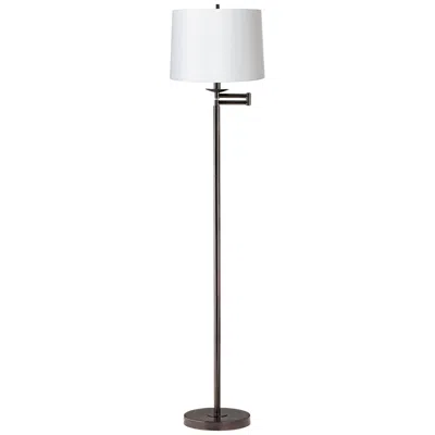 360 Lighting 60 1/2" High White And Bronze Swing Arm Floor Lamp