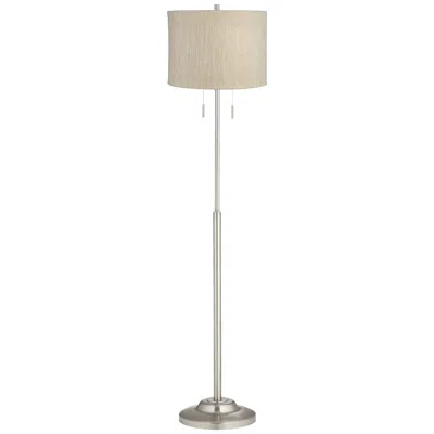 360 Lighting Abba 66" High Gold And Silver Twin Pull Chain Floor Lamp