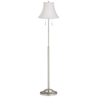 360 Lighting Abba Imperial White Bell Twin Pull Chain Floor Lamp