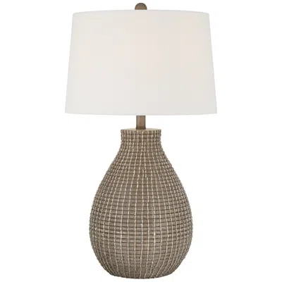 360 Lighting Adelyn 28" High Natural Beige Gourd Table Lamp With Dimmer