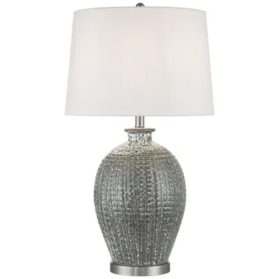360 Lighting Ainsworth 28 1/4" Textured Silver Glaze Ceramic Table Lamp