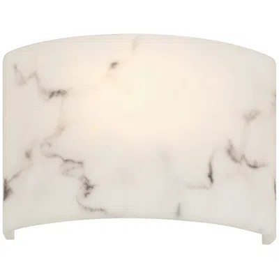 360 Lighting Alicante 7" High White Faux Alabaster Wall Sconce