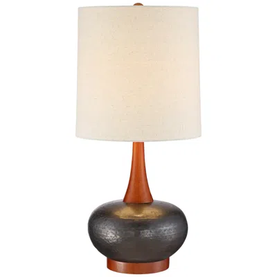 360 Lighting Andi 24 1/2" Wood And Ceramic Mid-century Modern Lamp