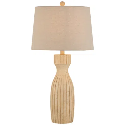 360 Lighting Andros 28 1/4" High Beige Almond Table Lamp