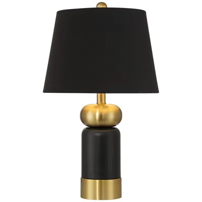360 Lighting Anthem 21 3/4" High Black And Brass Table Lamp