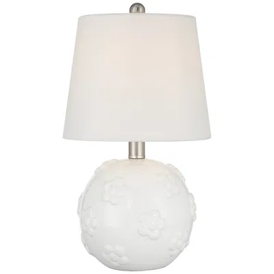 360 Lighting Arianna 16" High White Flower Ceramic Accent Table Lamp