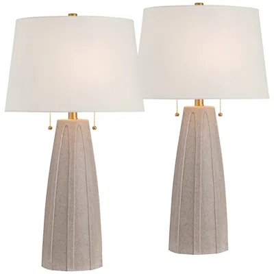 360 Lighting Arizona 28" Faux Sandstone Modern Table Lamps Set Of 2